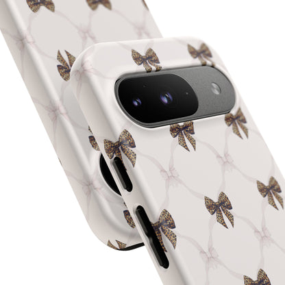 Chic Bow Pattern Phone Case | Elegant Clear Protective Case | Stylish iPhone & Samsung Cover - JGUS