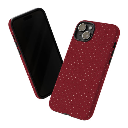 Burgundy  & White Dots Case - JGUS