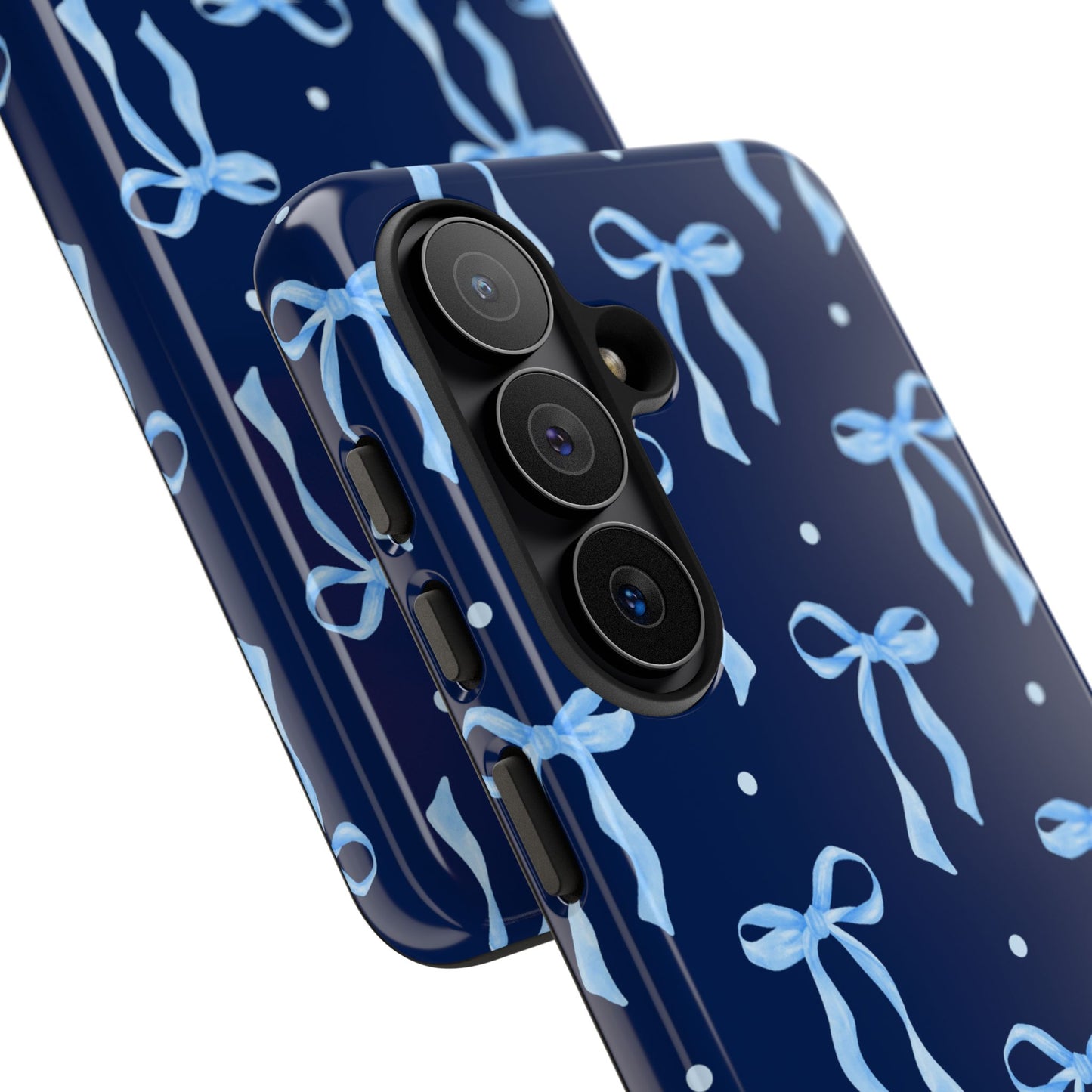 Bows & Blues Phone Case – Aesthetic Ribbon Print | Fits iPhone & Samsung - JGUS
