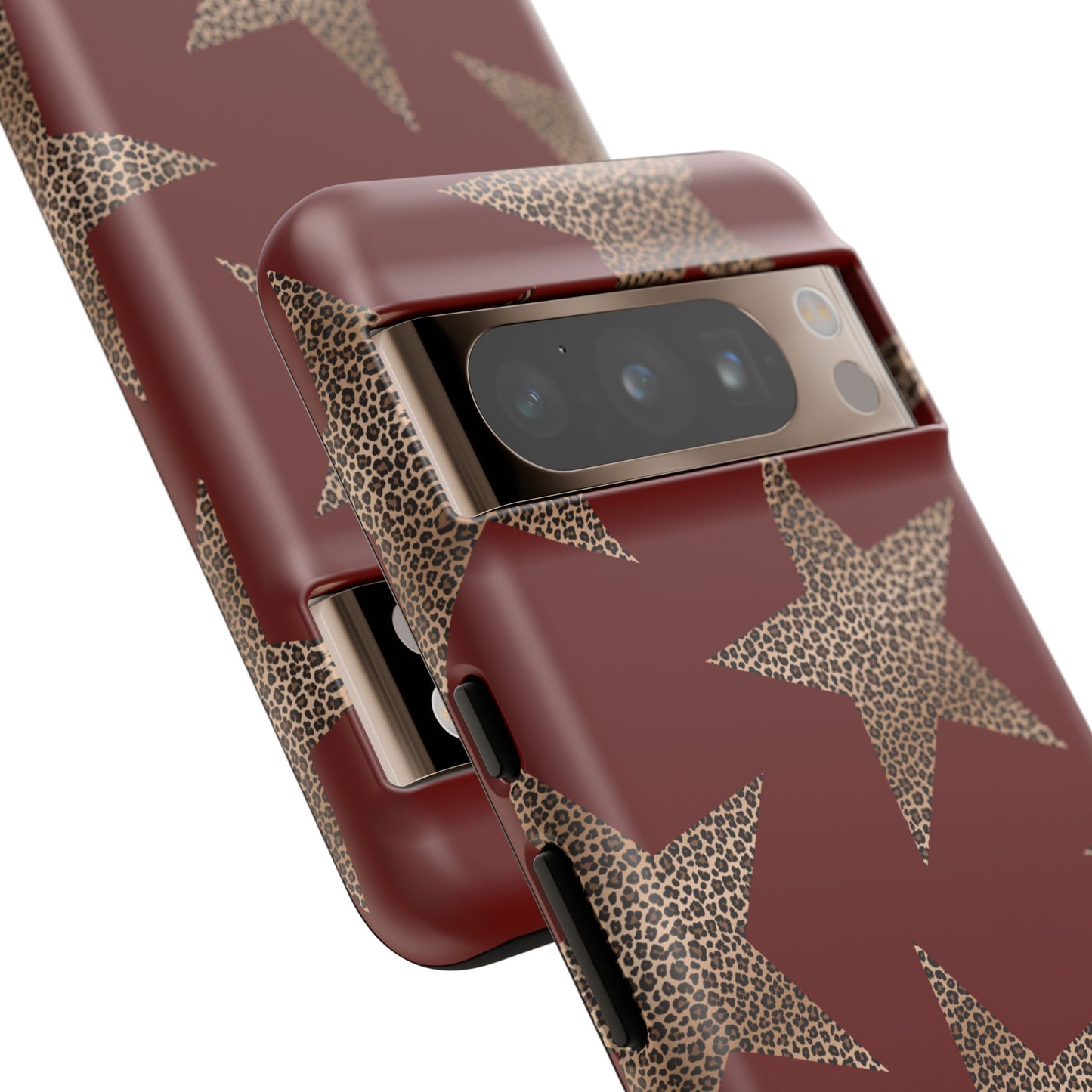 Leopard Star Luxe - Burgundy Edition | Aesthetic Coquette Phone Case for iPhone & Galaxy - JGUS