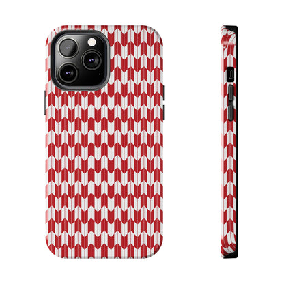 Red Harmony Geometric Phone Case – Durable, Slim, and MagSafe Compatible