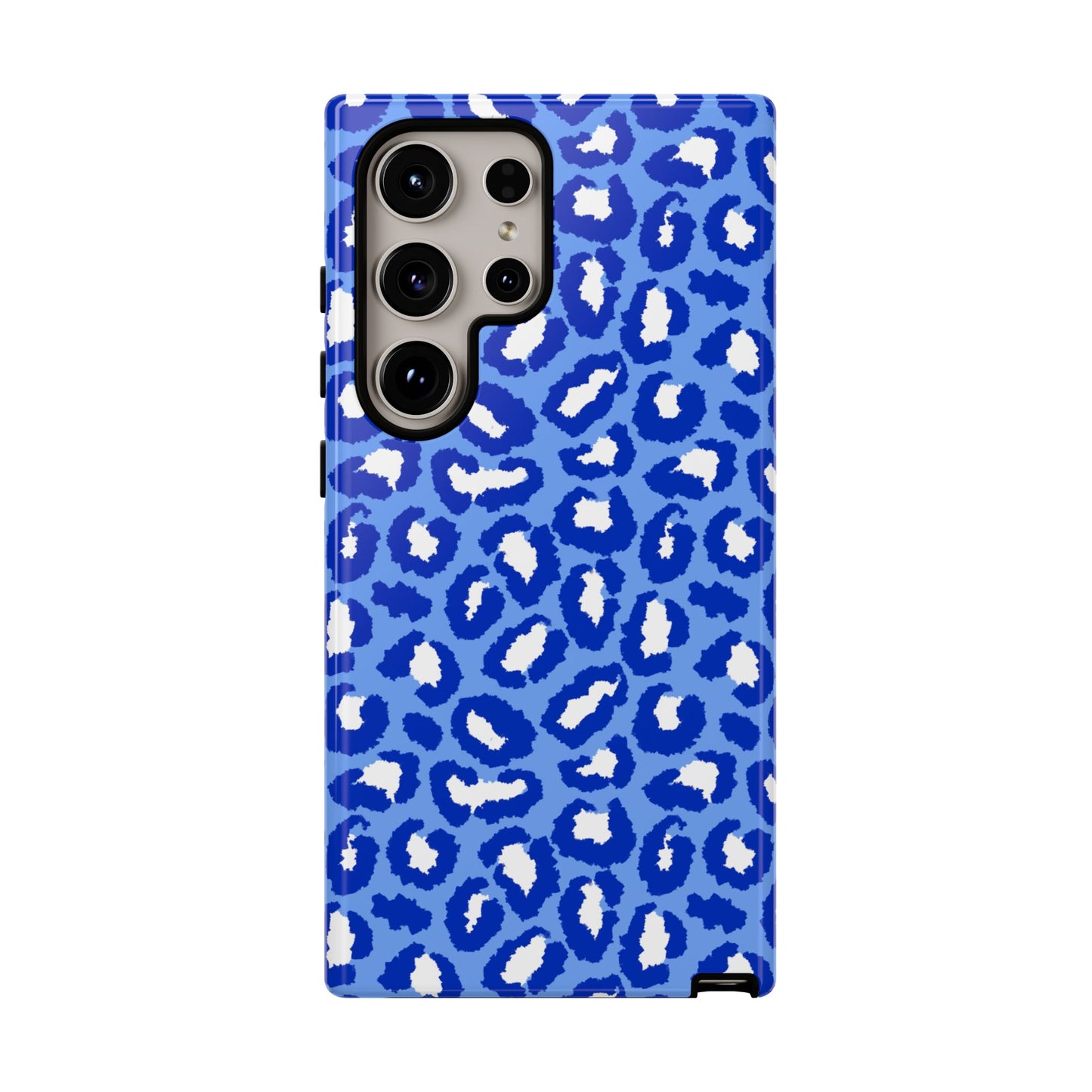 Leopard Vibes - Blue Edition Phone Case for iPhone & Samsung - Stylish & Durable Animal Print Case - JGUS