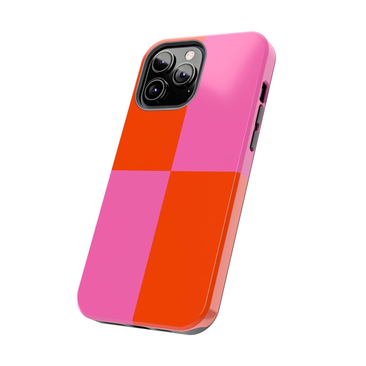 Plaid Sunset Orange & Pink Phone Case - JGUS