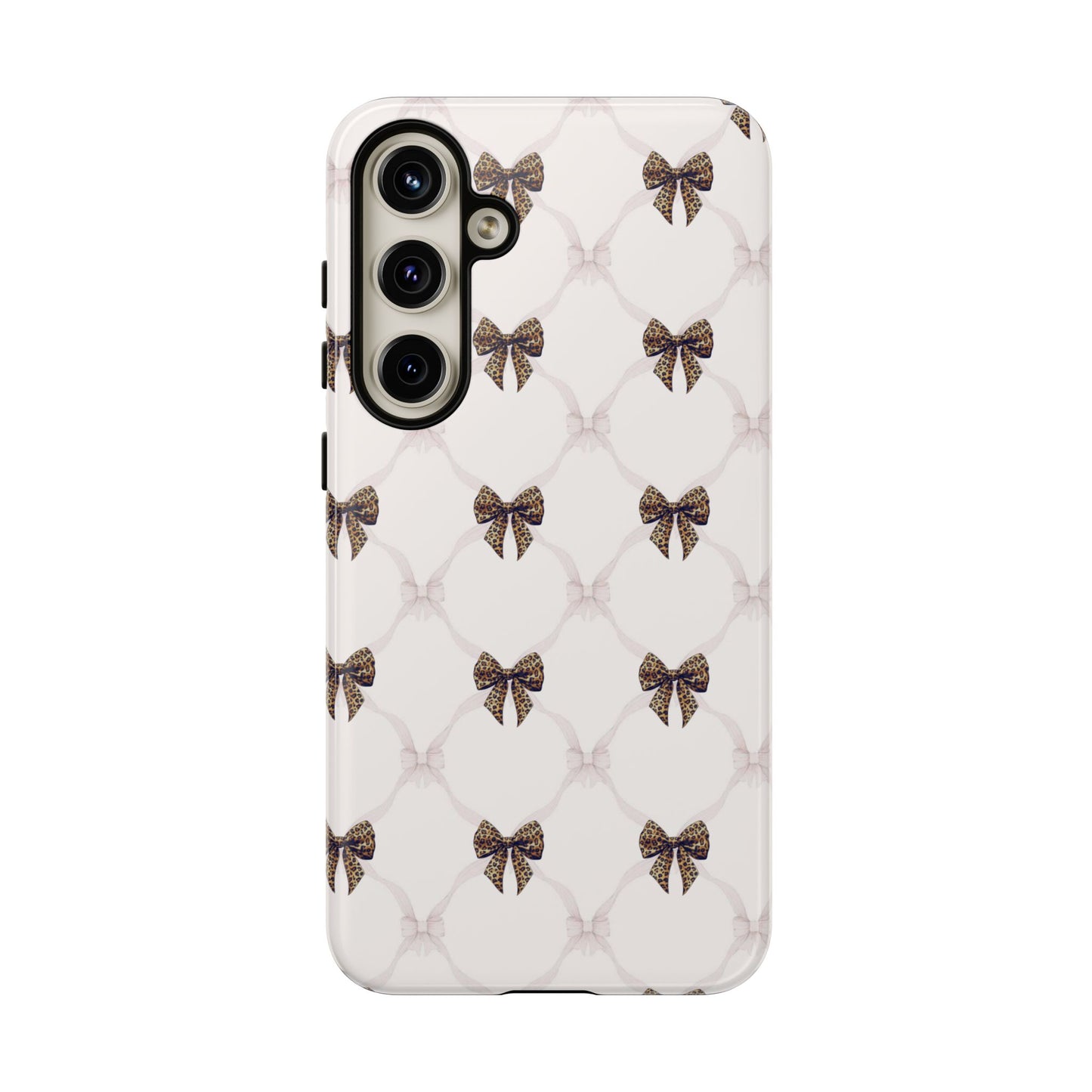 Chic Bow Pattern Phone Case | Elegant Clear Protective Case | Stylish iPhone & Samsung Cover - JGUS