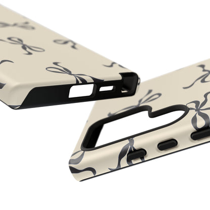 Beige and Black Bow Phone Case - JGUS