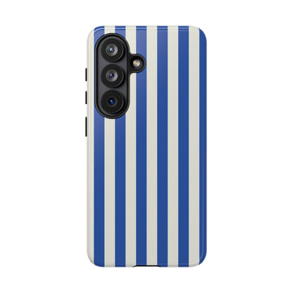 Title: Blue & White Stripe Phone Case – Classic Nautical Pattern for iPhone & Samsung - JGUS