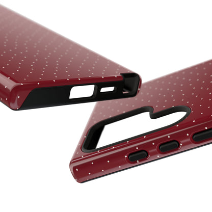 Burgundy  & White Dots Case - JGUS