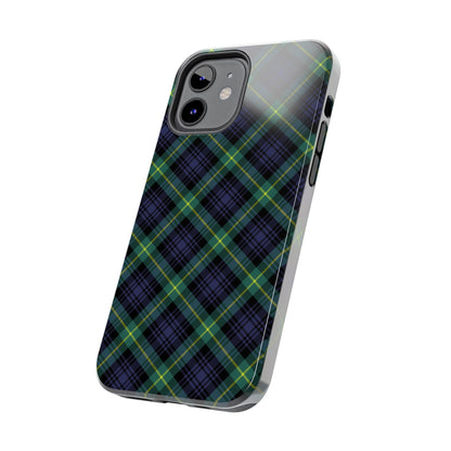 Jade Plaid Luxe Phone Case – Dual-Layer Protection for iPhone & Samsung