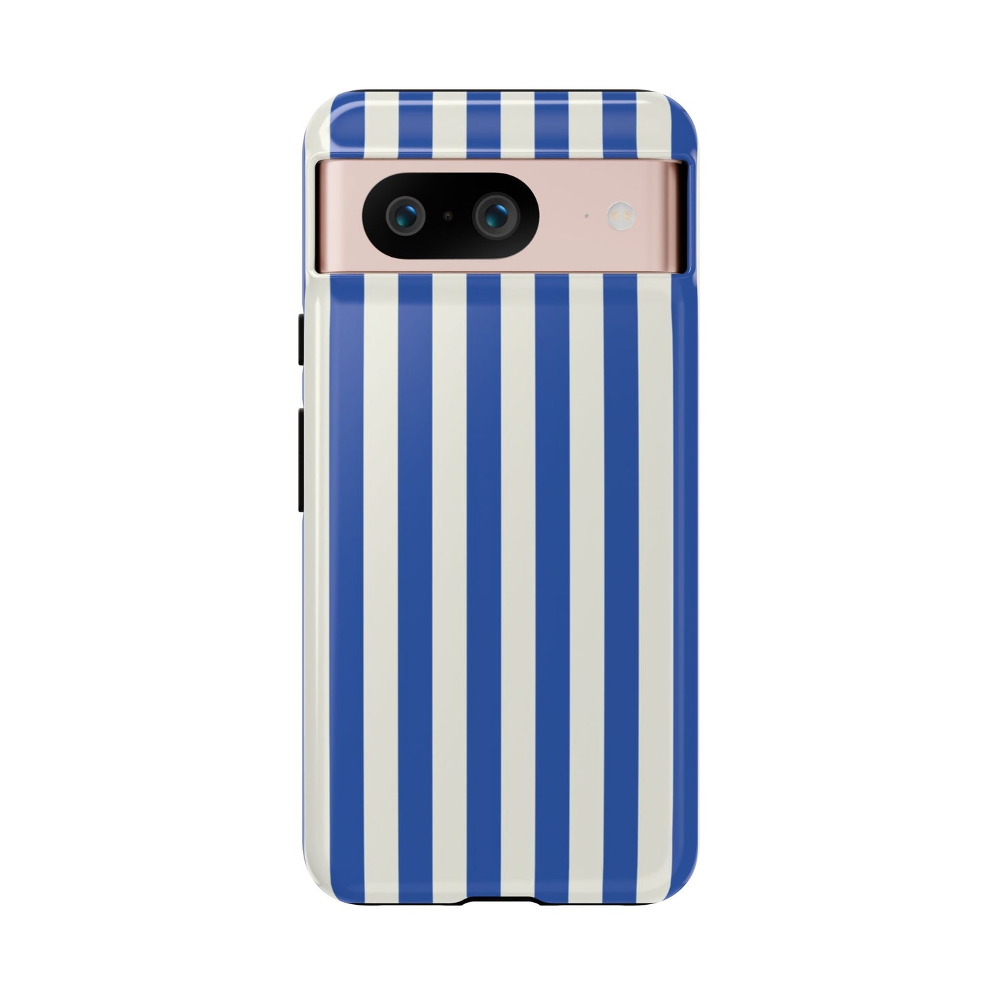 Title: Blue & White Stripe Phone Case – Classic Nautical Pattern for iPhone & Samsung - JGUS