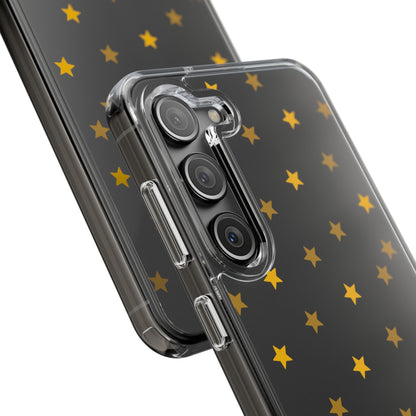 Yellow Stars Clear Phone Case – Stylish, Durable Protection