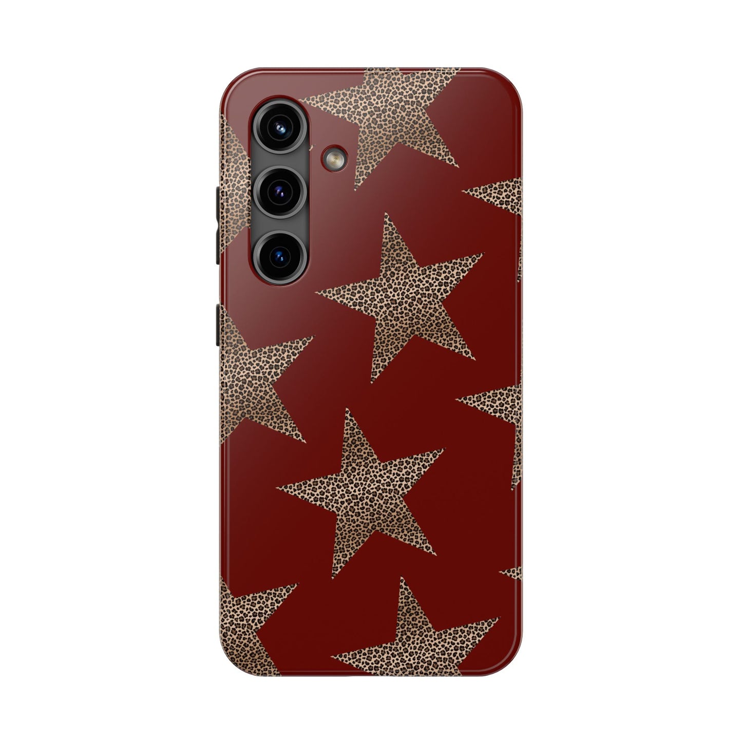 Leopard Star Luxe - Burgundy Edition | Aesthetic Coquette Phone Case for iPhone & Galaxy