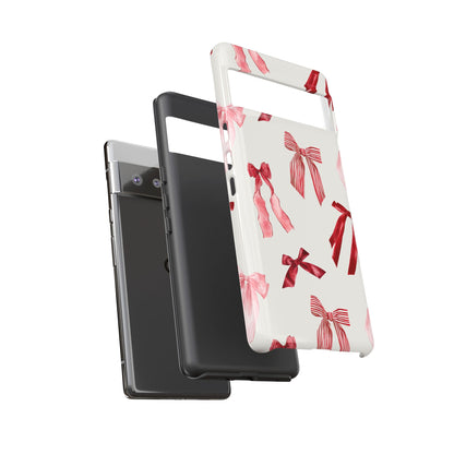 Burgundy Chic Bow Design Phone Case - JGUS