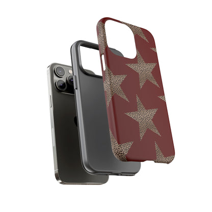 Leopard Star Luxe - Burgundy Edition | Aesthetic Coquette Phone Case for iPhone & Galaxy - JGUS