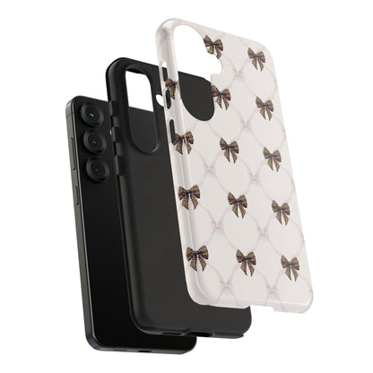 Chic Bow Pattern Phone Case | Elegant Clear Protective Case | Stylish iPhone & Samsung Cover - JGUS