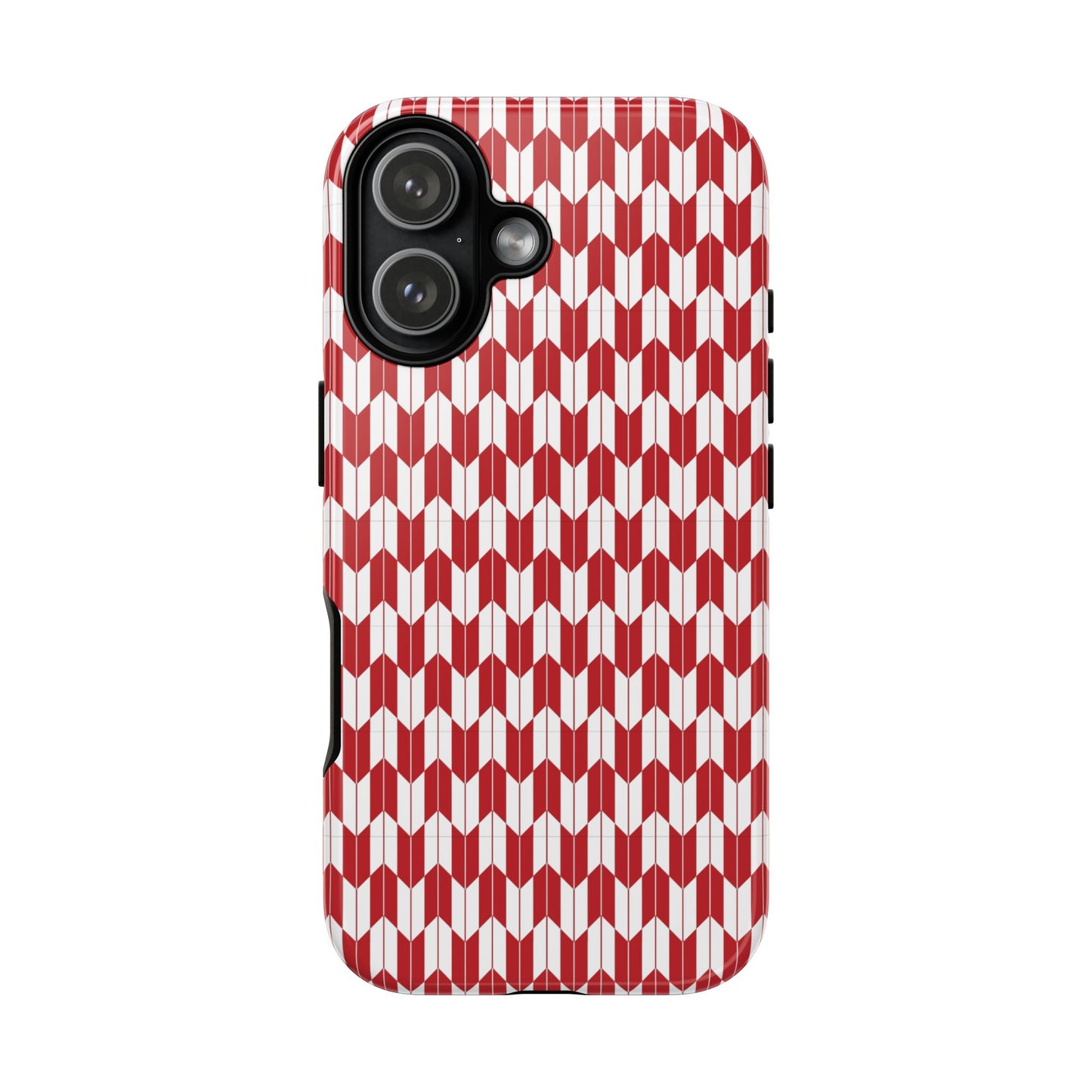 Red Geometric Phone Case for iPhone Samsung Pixel – Bold Pattern Aesthetic Modern Design - JGUS