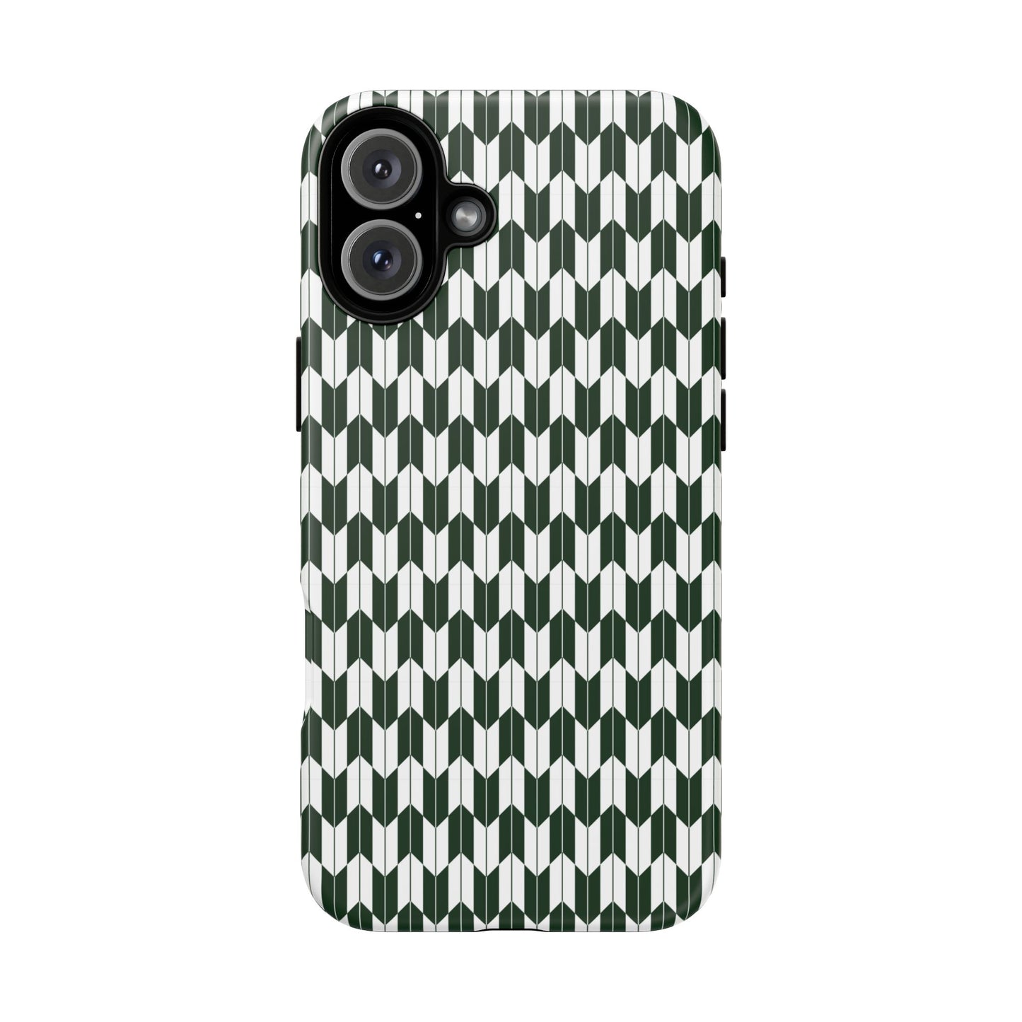 Green Harmony Geometric Phone Case – Durable, Slim, and MagSafe Compatible - JGUS
