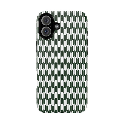 Green Harmony Geometric Phone Case – Durable, Slim, and MagSafe Compatible - JGUS
