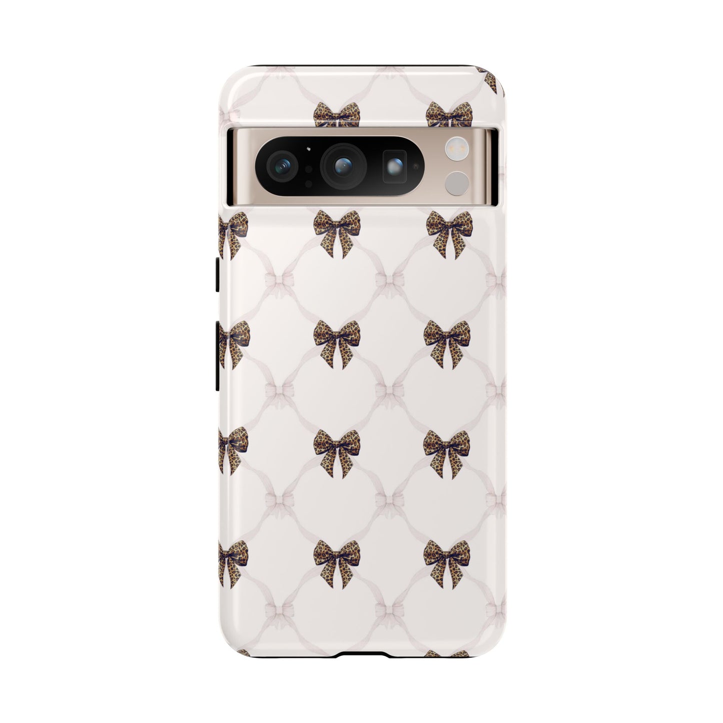 Chic Bow Pattern Phone Case | Elegant Clear Protective Case | Stylish iPhone & Samsung Cover - JGUS