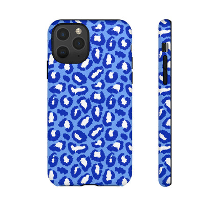 Leopard Vibes - Blue Edition Phone Case for iPhone & Samsung - Stylish & Durable Animal Print Case - JGUS