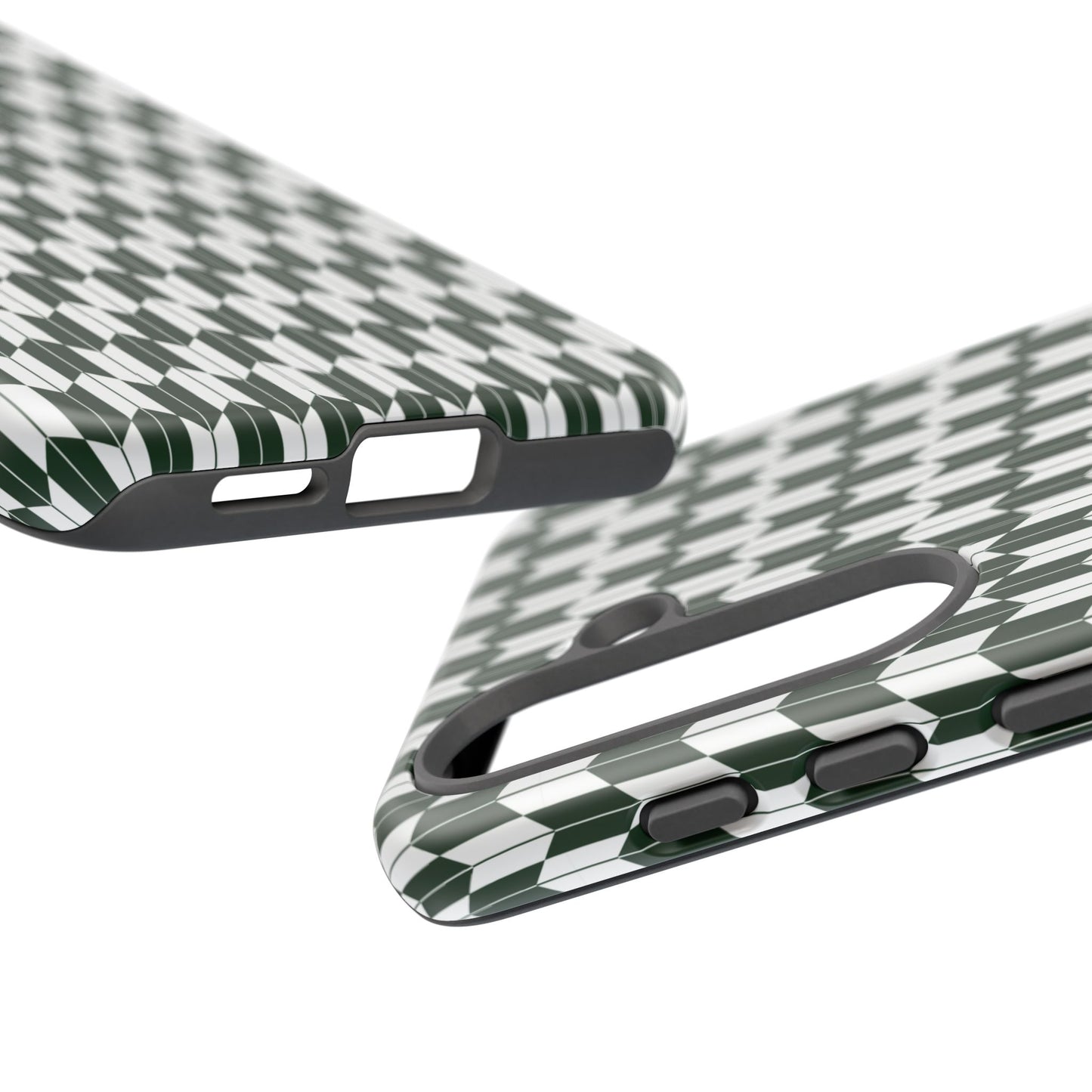 Green Harmony Geometric Phone Case – Durable, Slim, and MagSafe Compatible - JGUS