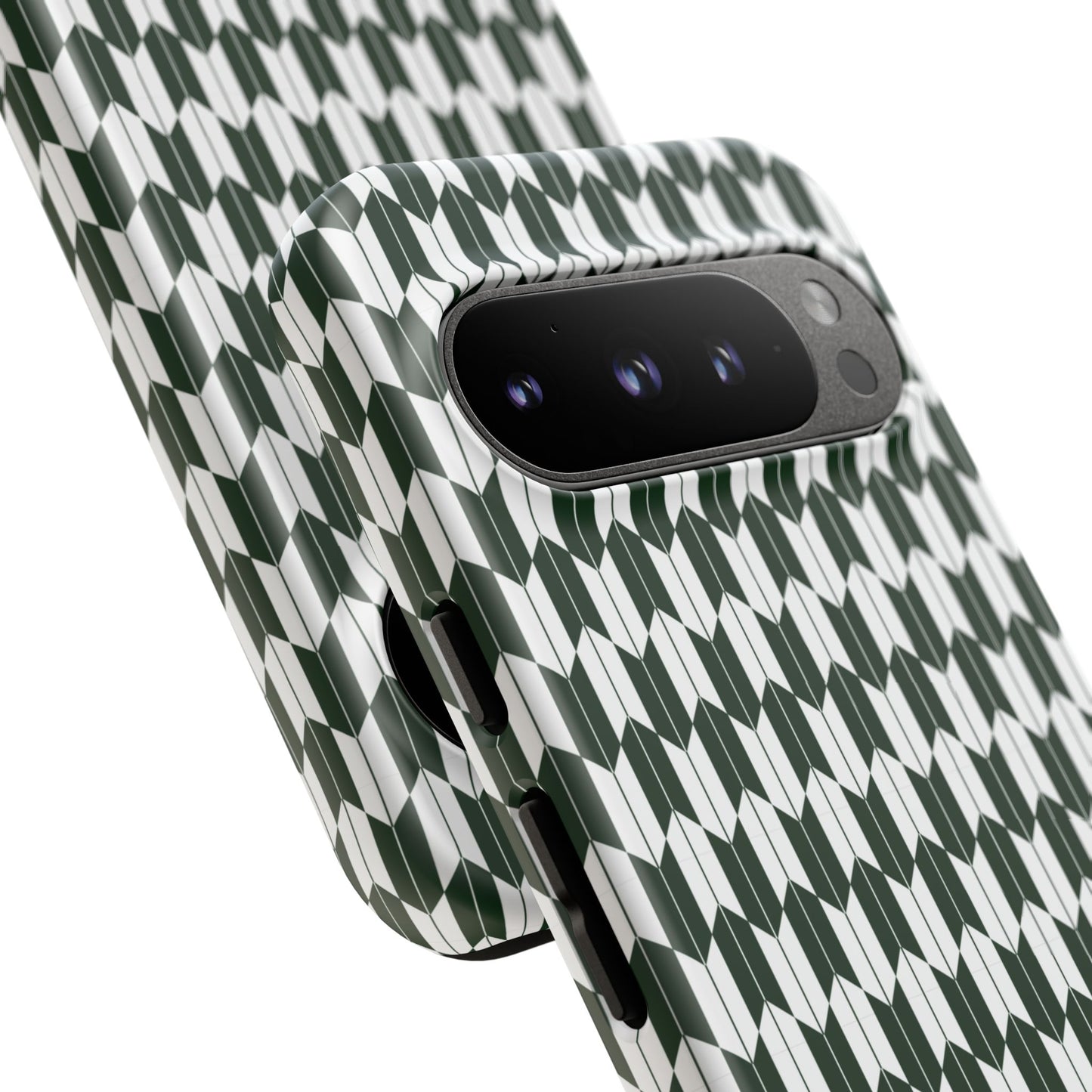 Green Harmony Geometric Phone Case – Durable, Slim, and MagSafe Compatible - JGUS