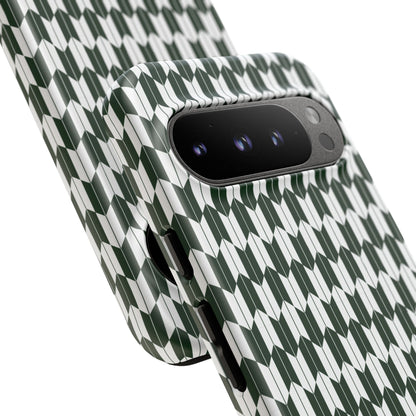 Green Harmony Geometric Phone Case – Durable, Slim, and MagSafe Compatible - JGUS