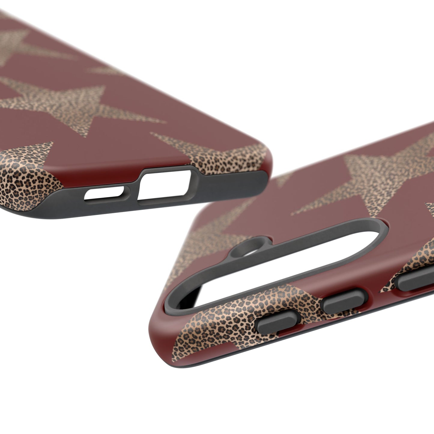 Leopard Star Luxe - Burgundy Edition | Aesthetic Coquette Phone Case for iPhone & Galaxy - JGUS