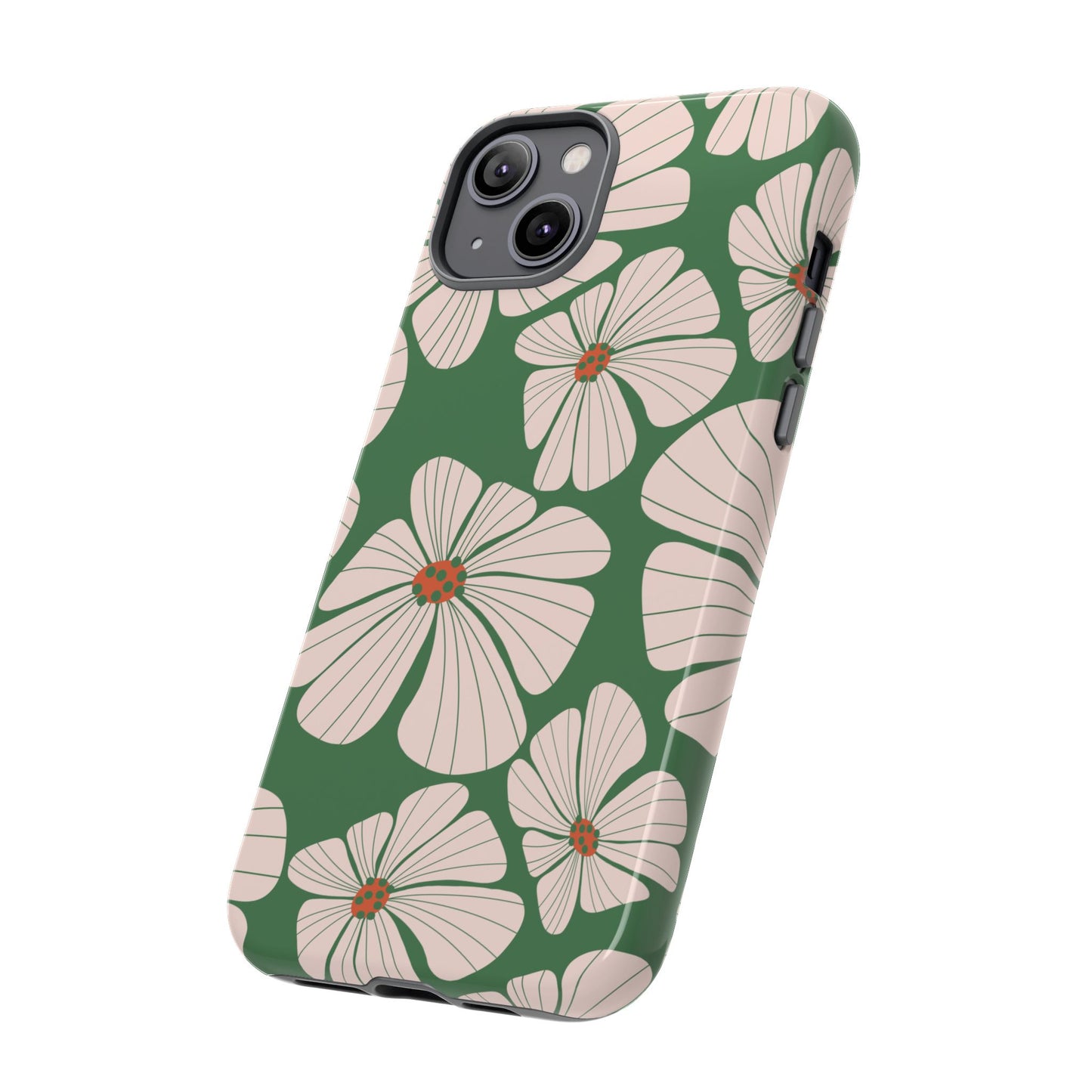 Retro Floral Abstract Phone Case – Vintage 70s & 80s Aesthetic for iPhone & Samsung - JGUS