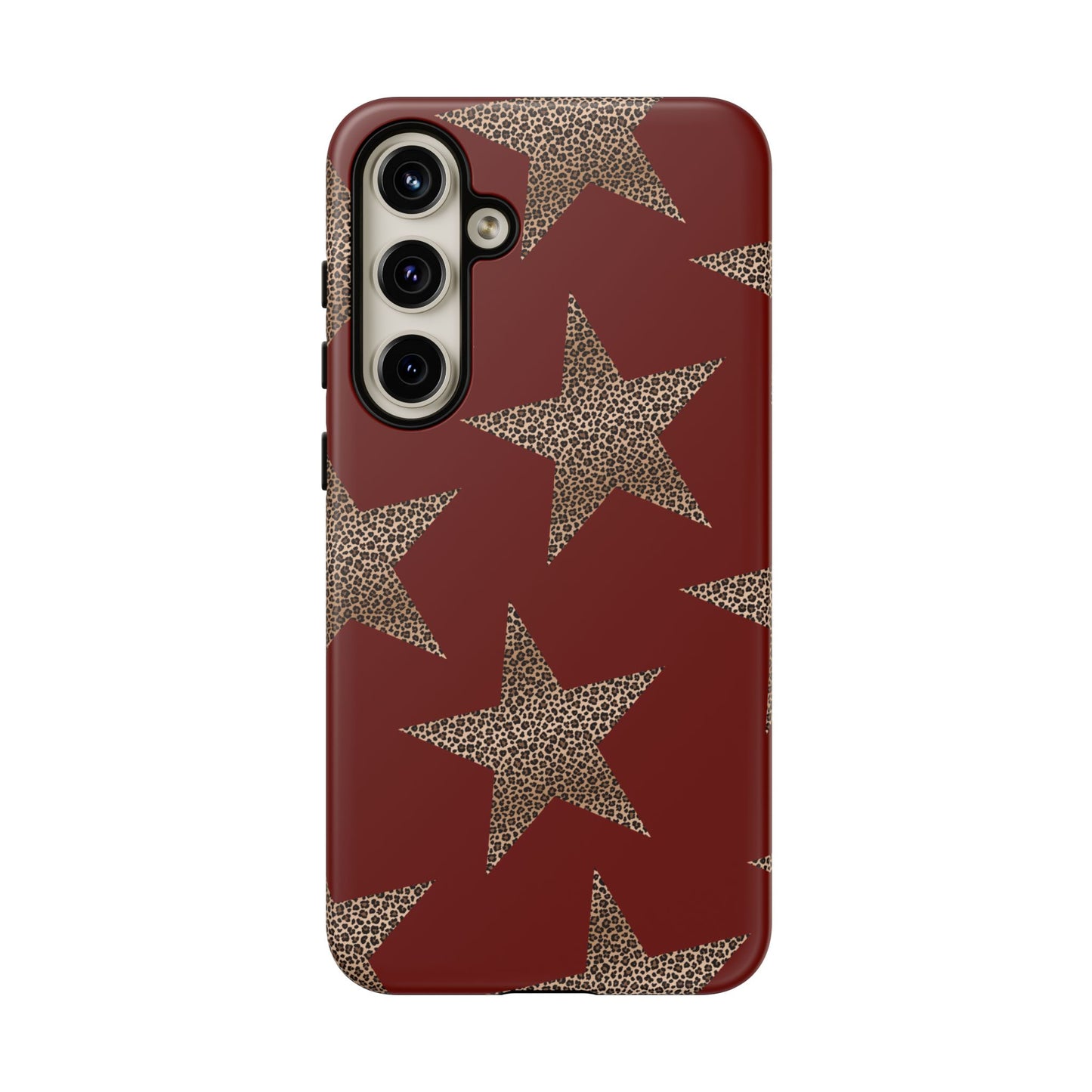 Leopard Star Luxe - Burgundy Edition | Aesthetic Coquette Phone Case for iPhone & Galaxy - JGUS
