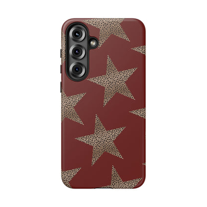 Leopard Star Luxe - Burgundy Edition | Aesthetic Coquette Phone Case for iPhone & Galaxy - JGUS