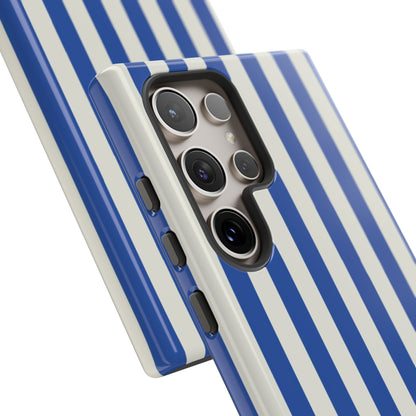 Title: Blue & White Stripe Phone Case – Classic Nautical Pattern for iPhone & Samsung - JGUS