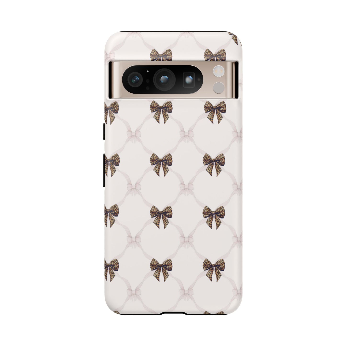 Chic Bow Pattern Phone Case | Elegant Clear Protective Case | Stylish iPhone & Samsung Cover - JGUS