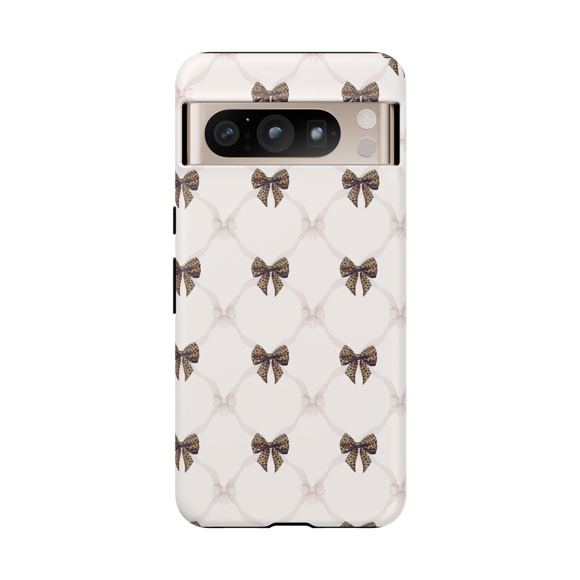 Chic Bow Pattern Phone Case | Elegant Clear Protective Case | Stylish iPhone & Samsung Cover - JGUS