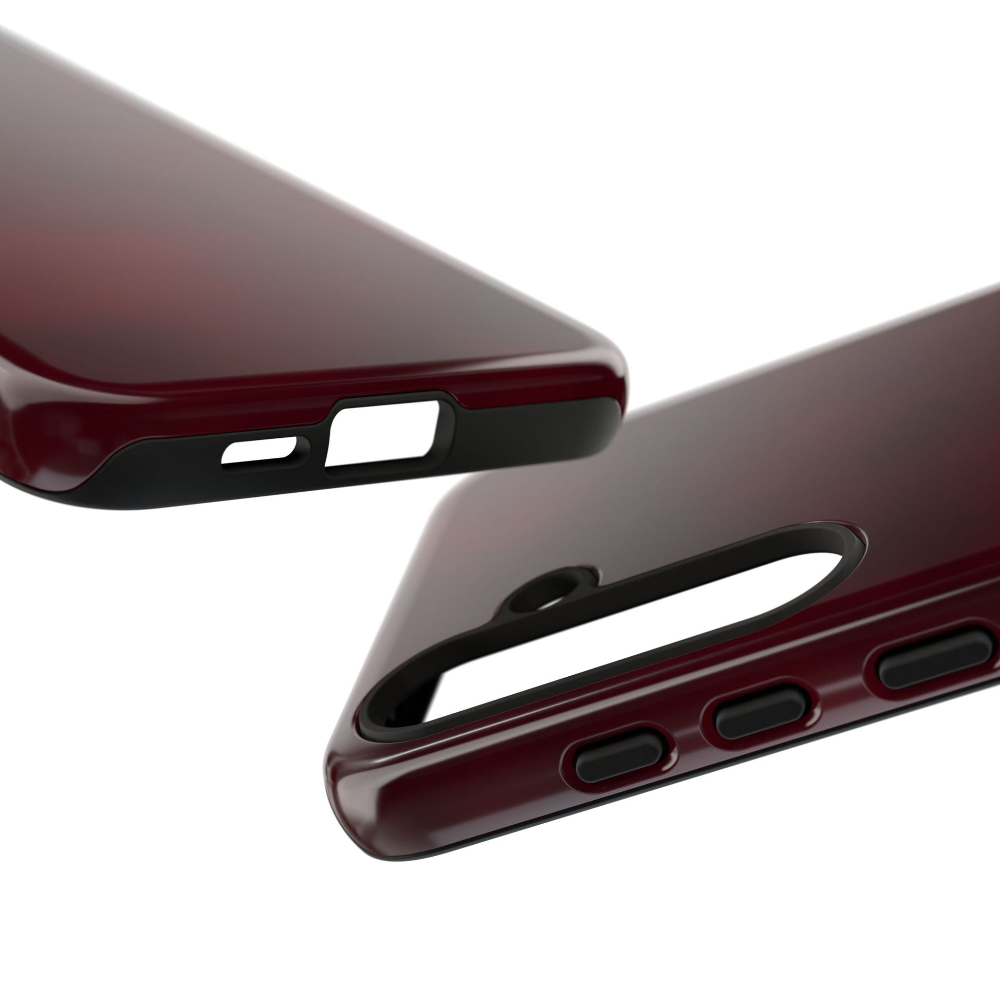 Vintage Burgundy Cherry Phone Case – Elegant Floral Design for iPhone 17 & Samsung Galaxy | Tough Protective Cover - JGUS