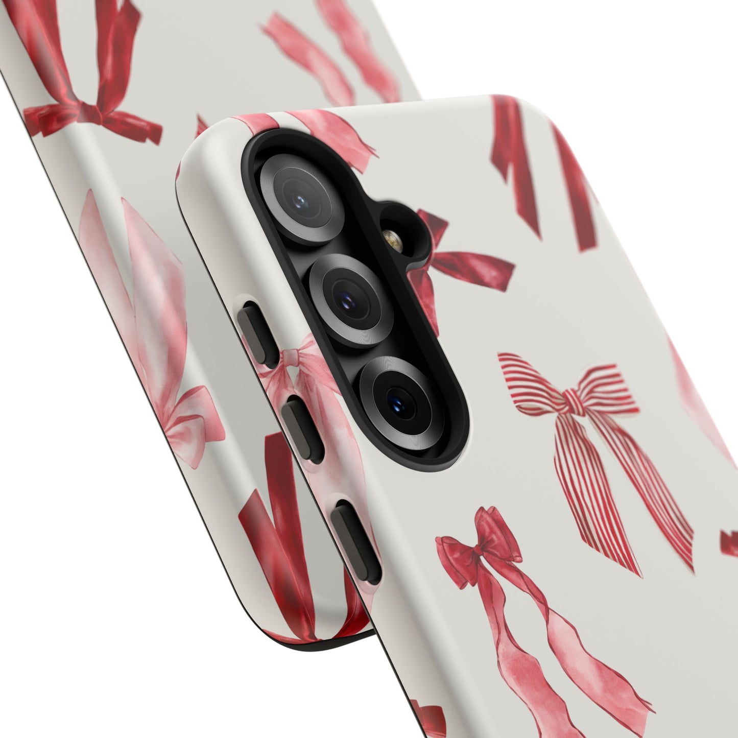 Burgundy Chic Bow Design Phone Case - JGUS