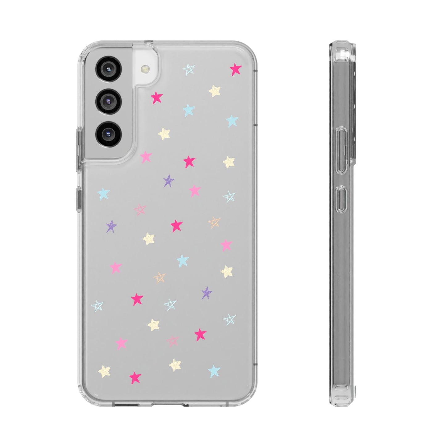 Star Pattern Clear Phone Case