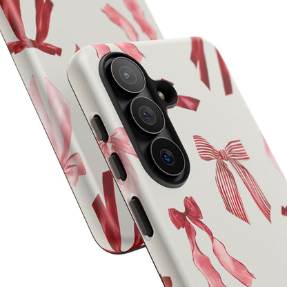 Burgundy Chic Bow Design Phone Case - JGUS