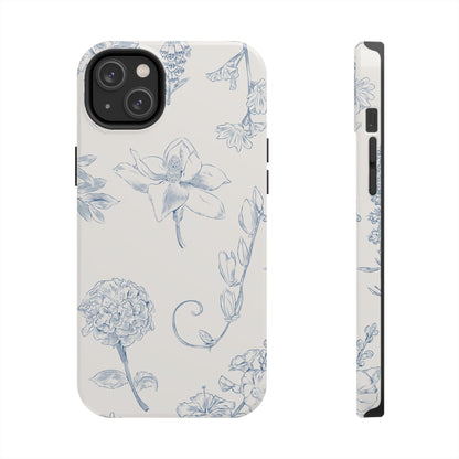 Jasmine Sketch Phone Case – Artistic Design, Slim, Durable & MagSafe Compatible