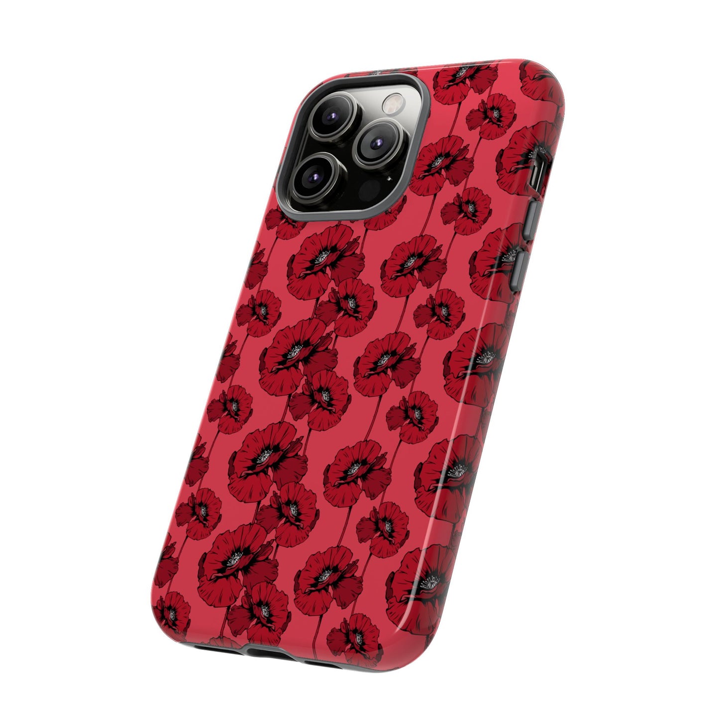 Red Poppy Phone Case for iPhone, Samsung & Google Pixel – Bold Floral Statement Aesthetic - JGUS