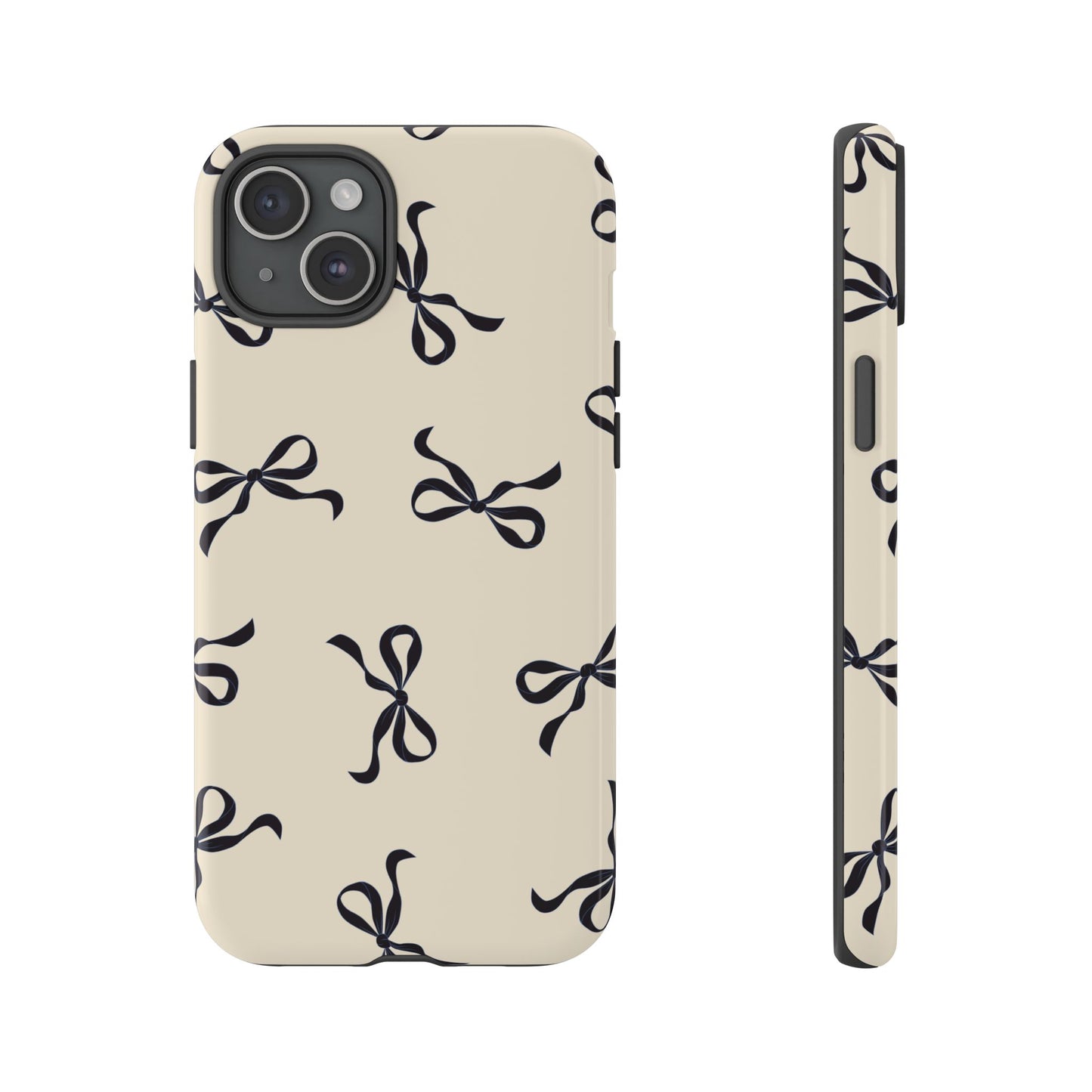 Beige and Black Bow Phone Case - JGUS