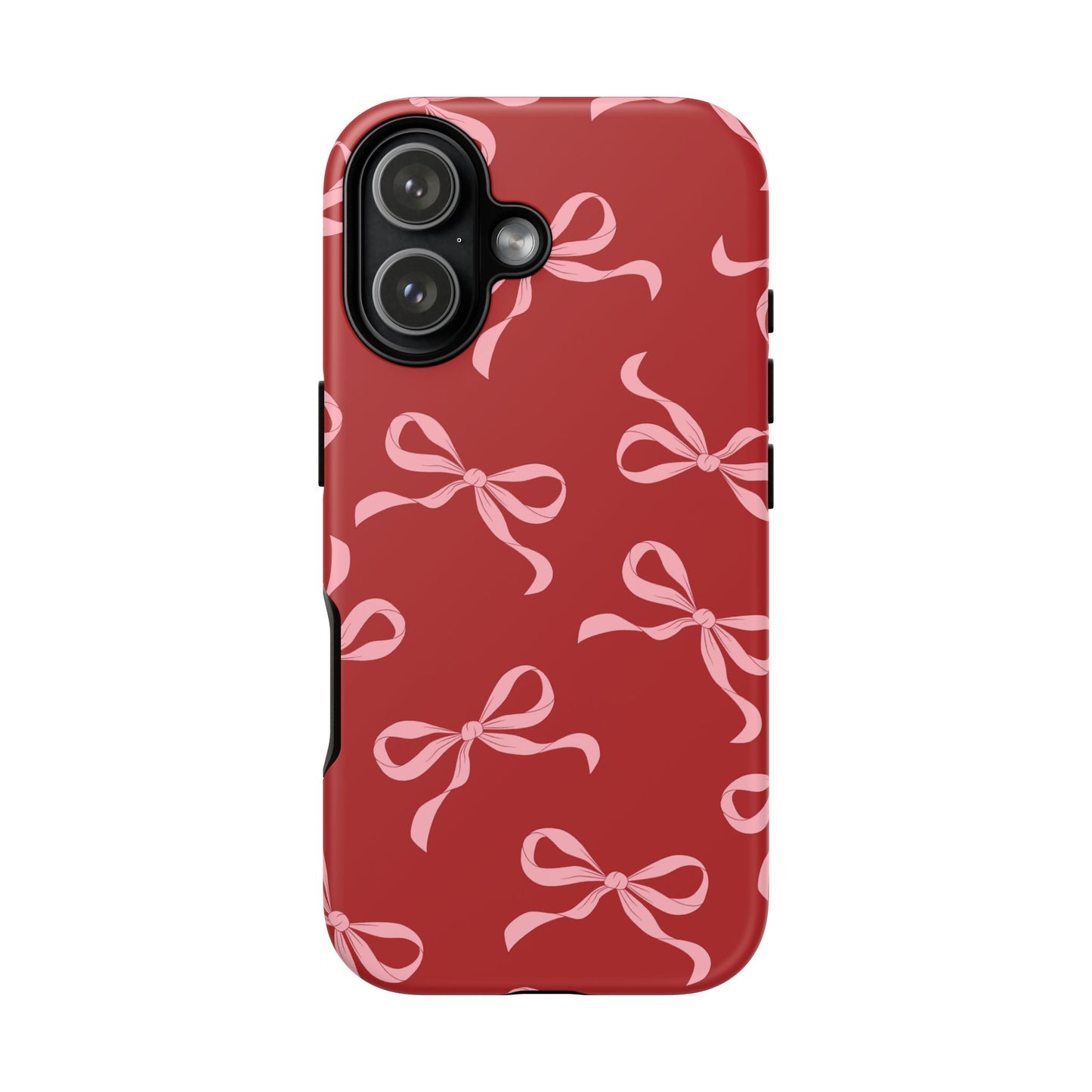 Pink Bows on Red Phone Case - JGUS