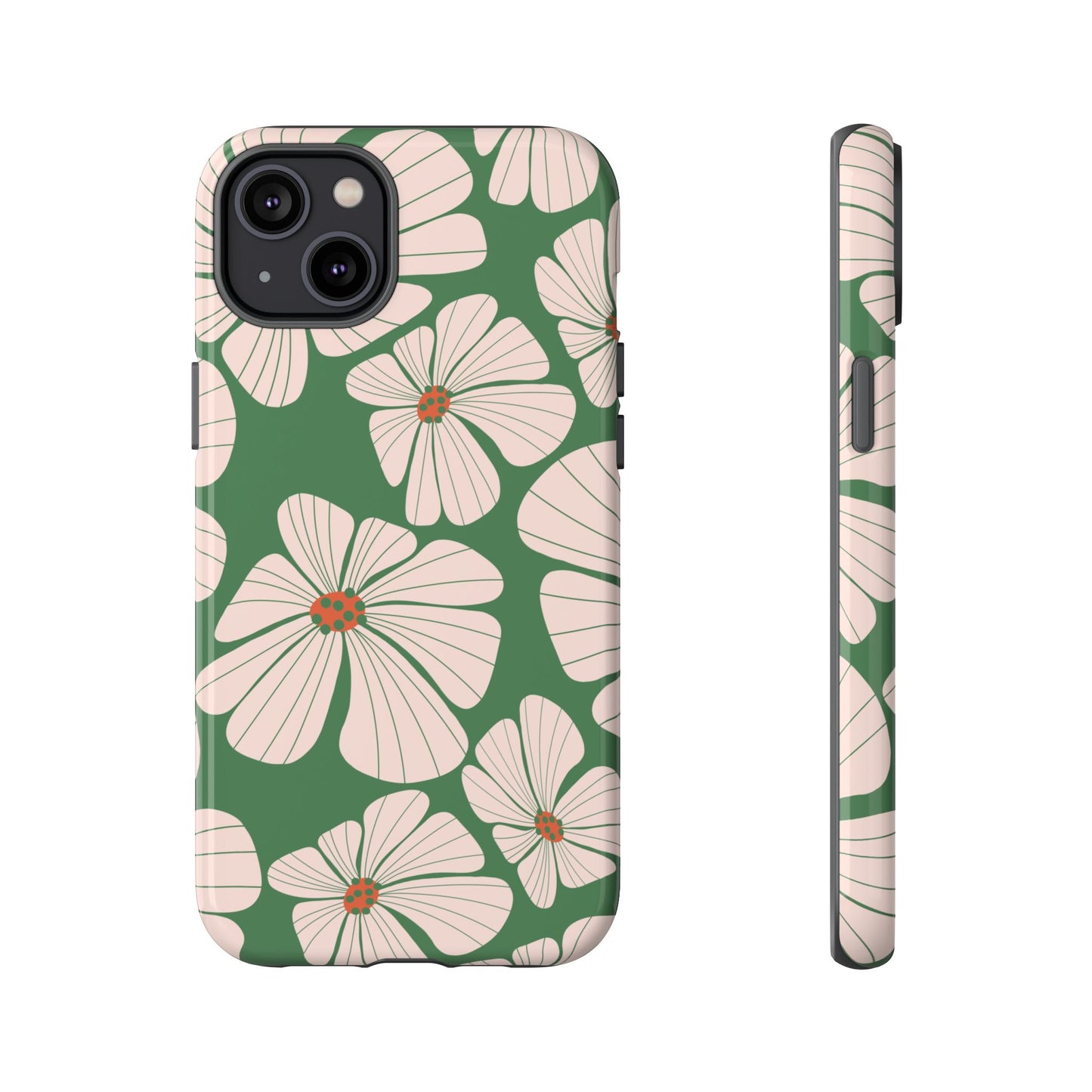 Retro Floral Abstract Phone Case – Vintage 70s & 80s Aesthetic for iPhone & Samsung - JGUS