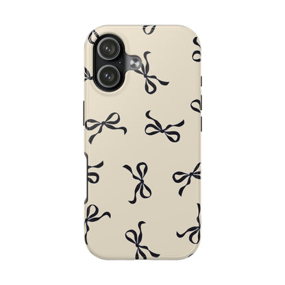 Beige and Black Bow Phone Case