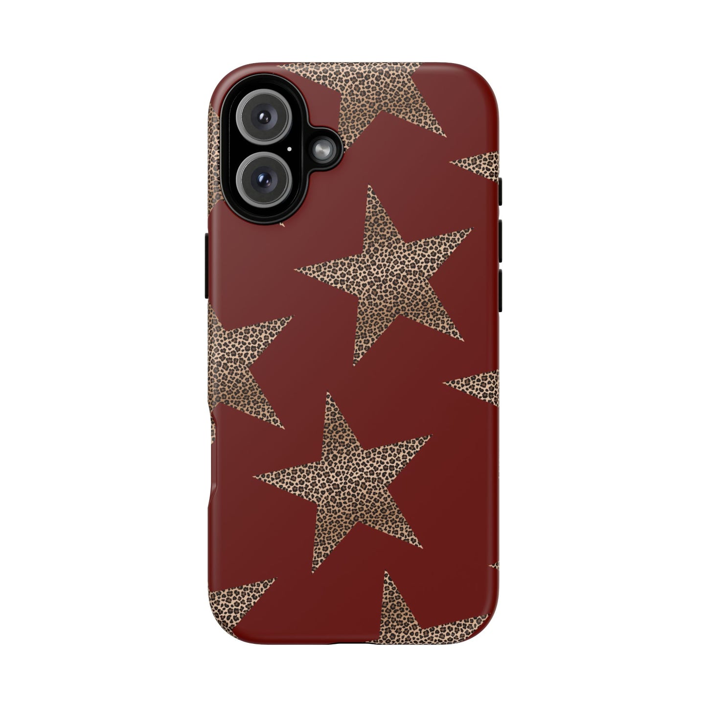 Leopard Star Luxe - Burgundy Edition | Aesthetic Coquette Phone Case for iPhone & Galaxy - JGUS