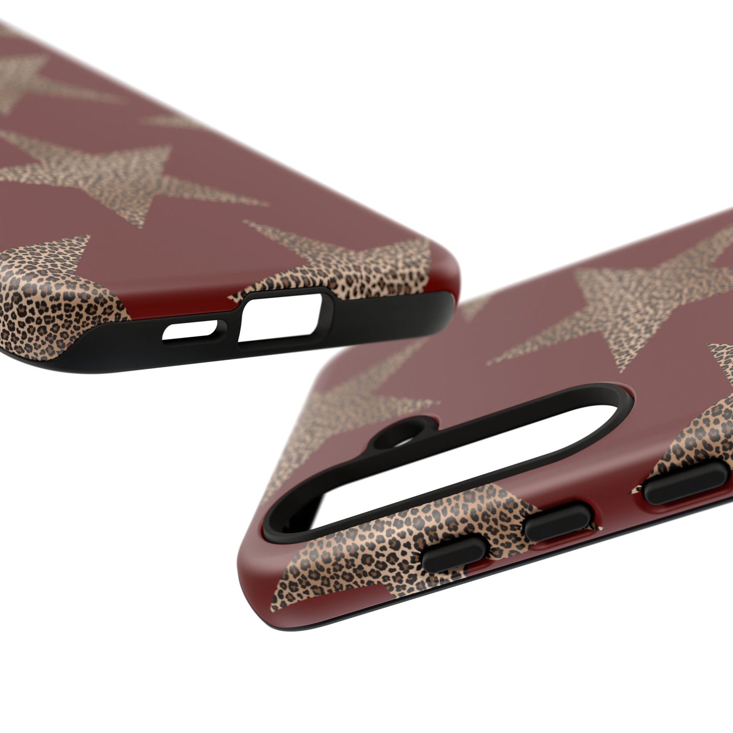 Leopard Star Luxe - Burgundy Edition | Aesthetic Coquette Phone Case for iPhone & Galaxy - JGUS