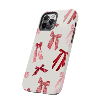 Burgundy Chic Bow Design Phone Case