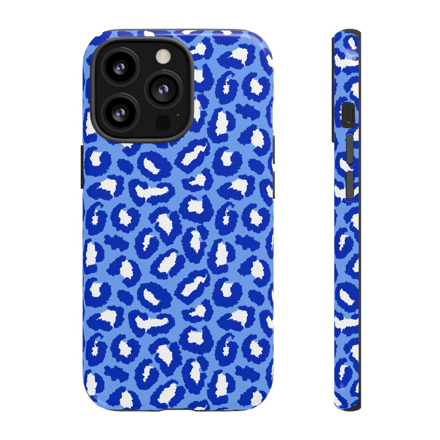 Leopard Vibes - Blue Edition Phone Case for iPhone & Samsung - Stylish & Durable Animal Print Case - JGUS