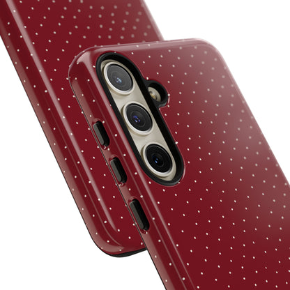 Burgundy  & White Dots Case - JGUS