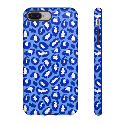 Leopard Vibes - Blue Edition Phone Case for iPhone & Samsung - Stylish & Durable Animal Print Case - JGUS