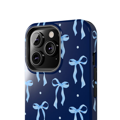 Bows and Blues Phone Case – Cute & Durable Bow Print Case for iPhone & Samsung